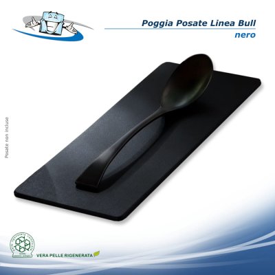 Linea Bull - Poggia posate tovaglietta mini in vera pelle rigenerata
