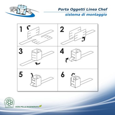 Linea Chef - Porta oggetti Agile in 4 modelli in vera pelle rigenerata