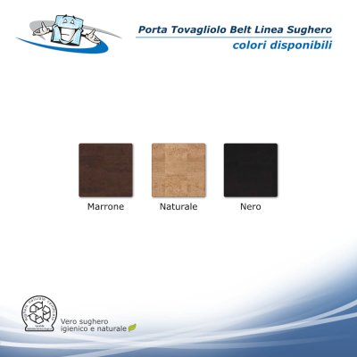 Linea Sughero - Conf. 6 pz. Porta tovagliolo Belt in sughero vegetale misure S e M - palette colori