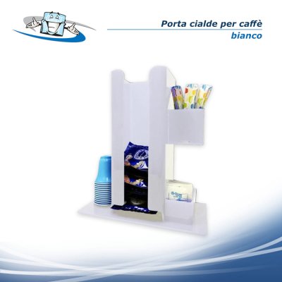 Porta cialde da caffè in plexiglass bianco