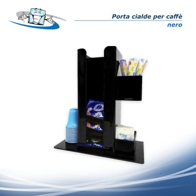 Porta cialde da caffè in plexiglass nero