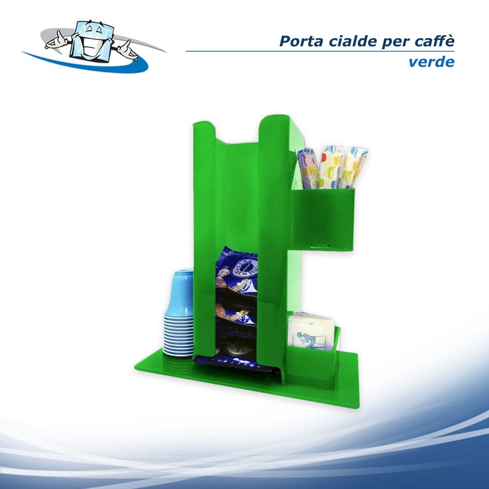 Porta cialde da caffè in plexiglass verde