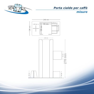 Porta cialde da caffè in plexiglass misure