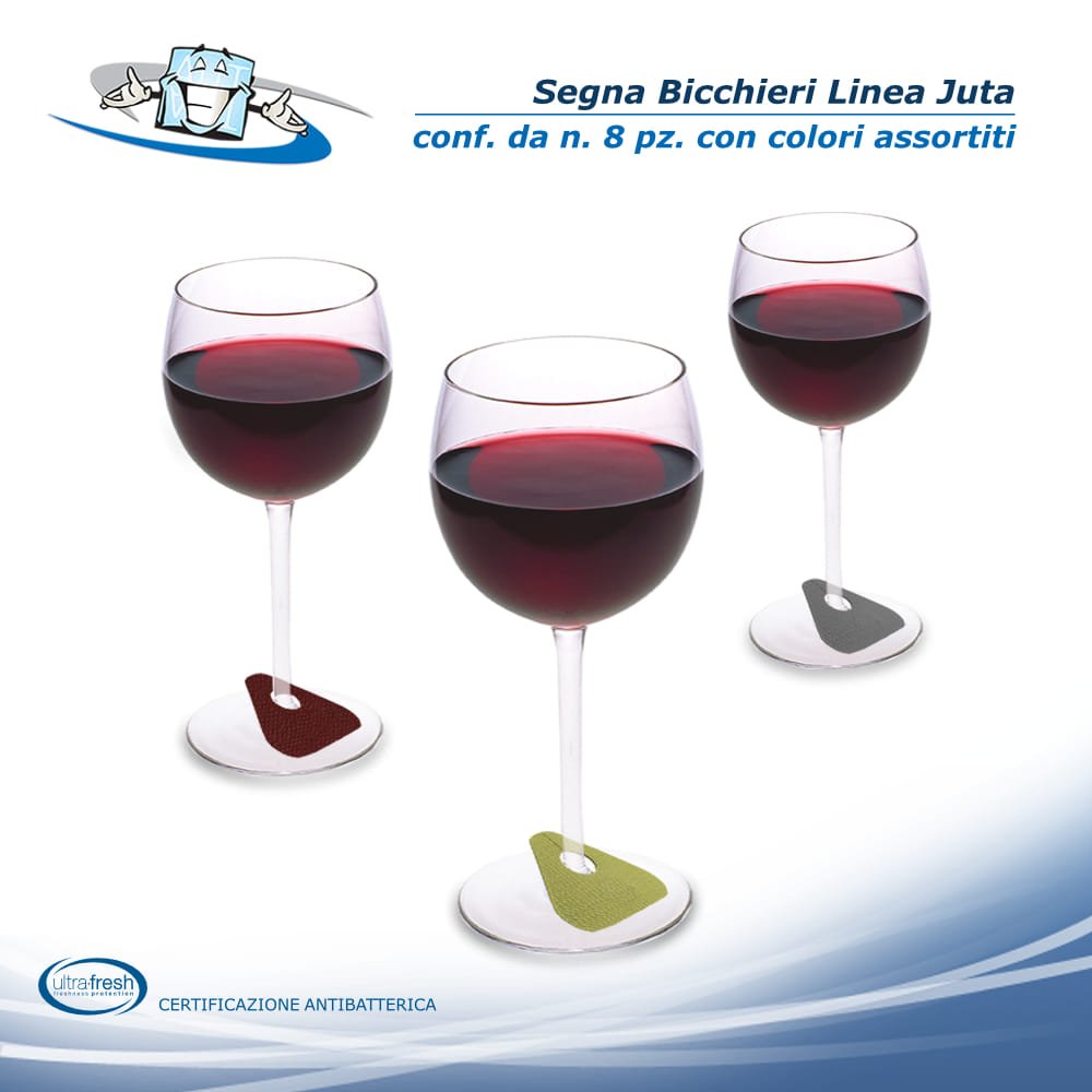 Linea Juta - Segna bicchieri Hole colori assortiti in PVC antibatterico