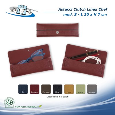 Linea Chef - Astucci Clutch in vera pelle rigenerata formato S