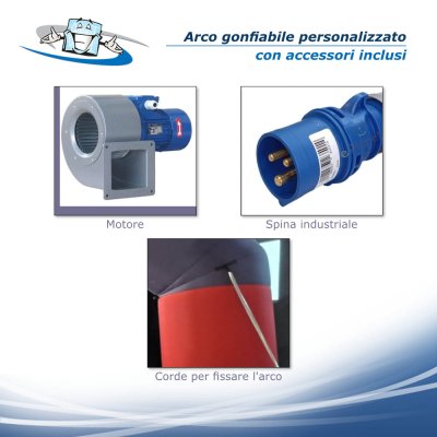 BORA ARCH - Arco gonfiabile con personalizzazione e accessori inclusi