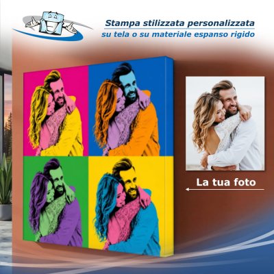 Stampa stilizzata personalizzata su tela