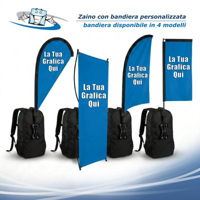 Street Flag - Zaino con bandiera personalizzata