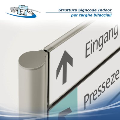 Signcode Extern (Indoor) - Sistema di segnaletica bifacciale per interno