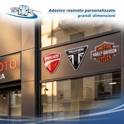 Etichetta resinata personalizzato di grandi dimensioni su base colorata o metallizzata
