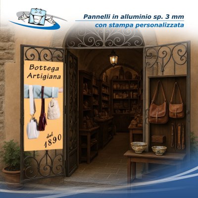 Stampa personalizzata su pannelli in alluminio in vari formati personalizzabili
