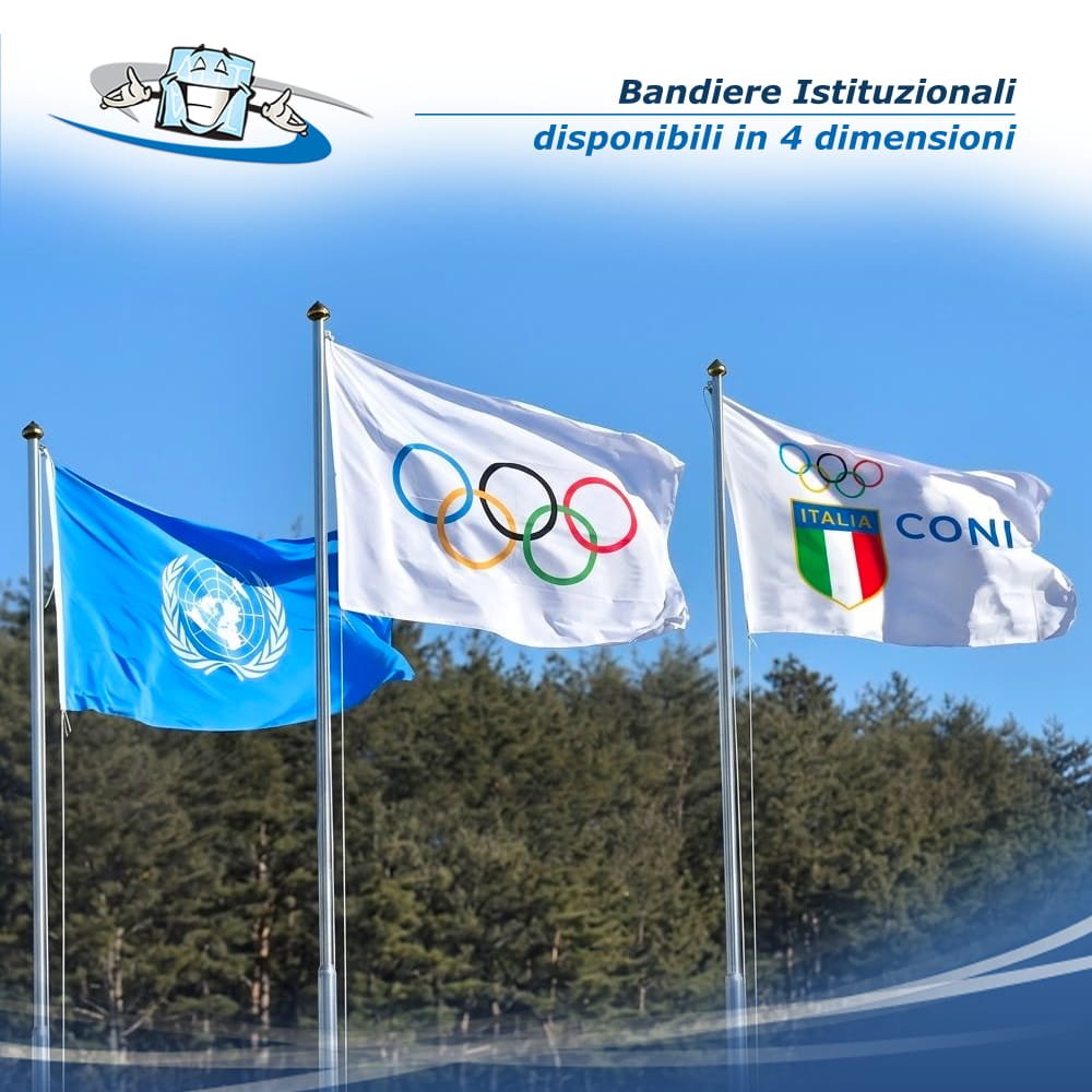 Bandiere Istituzionali in tessuto nautico 110 g/mq in 4 dimensioni