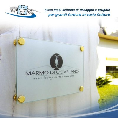 Fisso maxi - Sistema di fissaggio a brugola con chiusura di sicurezza per pannelli, lastre in diverse finiture