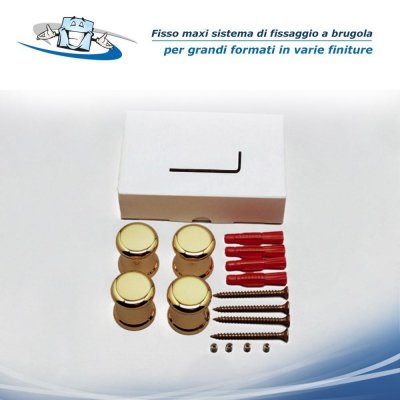 Fisso maxi - Sistema di fissaggio a brugola con chiusura di sicurezza per pannelli, lastre in diverse finiture