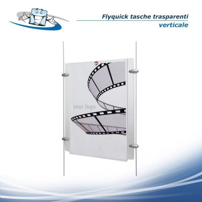 Flyquick tasche trasparenti multiuso per sistemi su cavi in vari formati