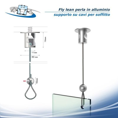 Fly lean perla - Sistema di sospensione a soffitto