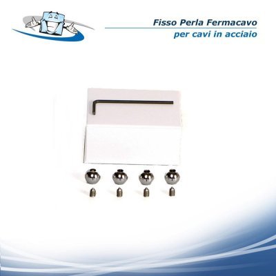 Fisso Perla - Fermacavo per cavi in acciaio