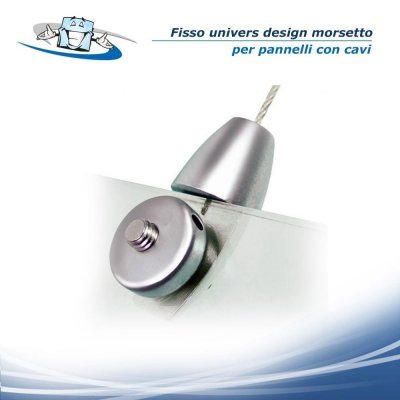 Fisso univers design - Morsetto variabile per pannelli con cavi