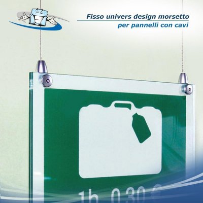 Fisso univers design - Morsetto variabile per pannelli con cavi