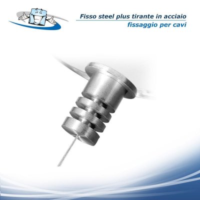 Fisso steel plus - Tirante per cavi, distanziali a soffitto in acciaio
