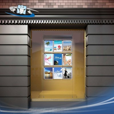 Fly shine panel light - Espositori luminosi a LED porta informazioni e tasche monofacciali personalizzabile con loghi e slogan