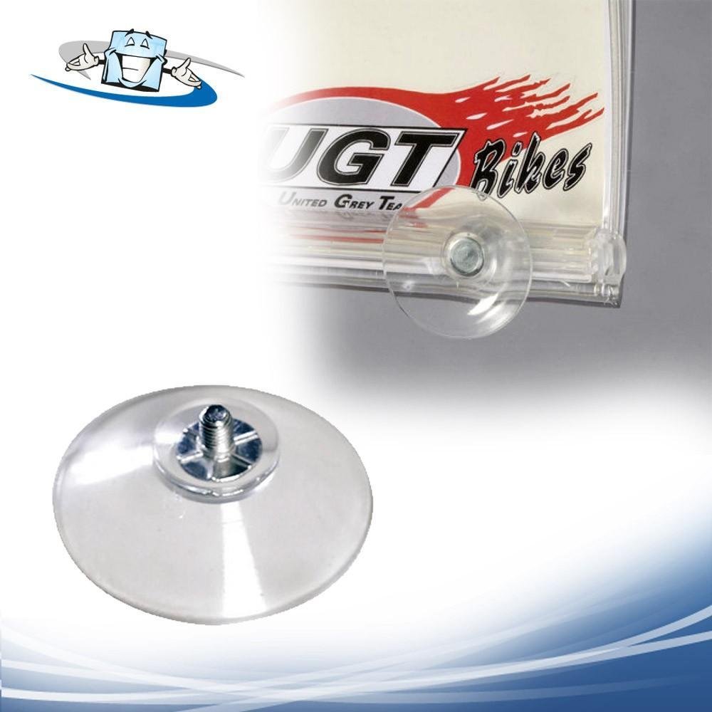 Ventosa trasparente da Ø40 mm - Accessorio per pannello su fissaggio a vetro o su superfici lisce