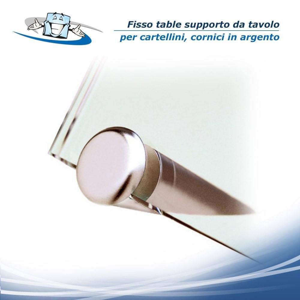 Fisso table - Supporto per cartellini di informazione, segnaposto, cornici in vetro e in legno