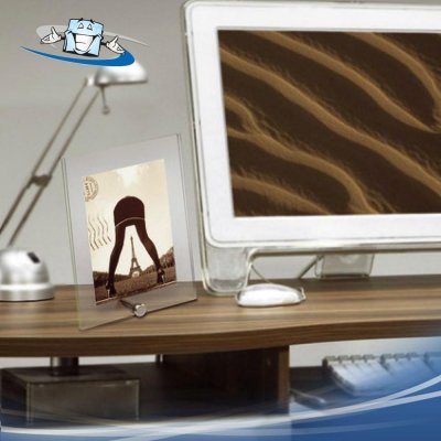 Fisso table - Supporto per cartellini di informazione, segnaposto, cornici in vetro e in legno