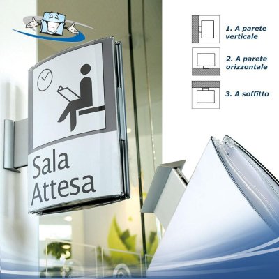 Pixquick flag - Segnaletica bifacciale a bandiera in alluminio