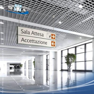 Pixquick suspension - Pannello di segnaletica a soffitto bifacciale