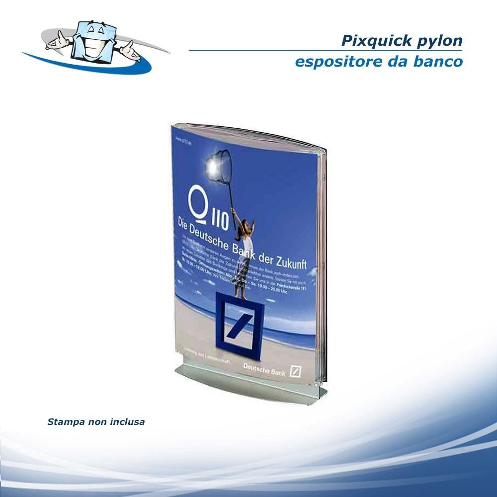 Pickquick pylon - Espositore da banco bifacciale per tavoli e listini prezzi
