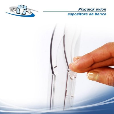 Pickquick pylon - Espositore da banco bifacciale per tavoli e listini prezzi