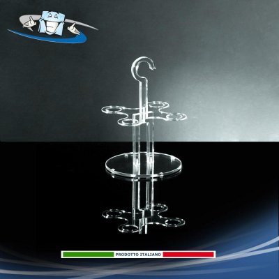 Servocono Capri circolare in plexiglass con n. 4 fori