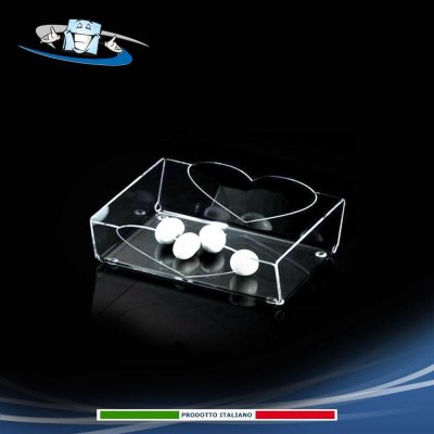 Vassoi di servizio trasparenti a cuore in plexiglass in tre dimensioni