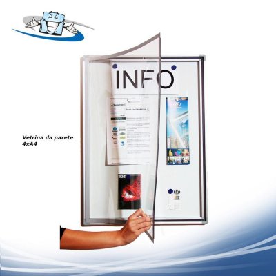 Mago magnedoor - Vetrina da parete per interni ed esterni con chiusura magnetica in due formati