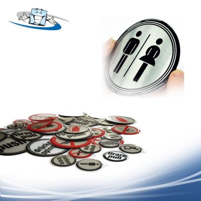 Metal drop - Segnaletica di sicurezza adesiva con effetto 3D in due formati