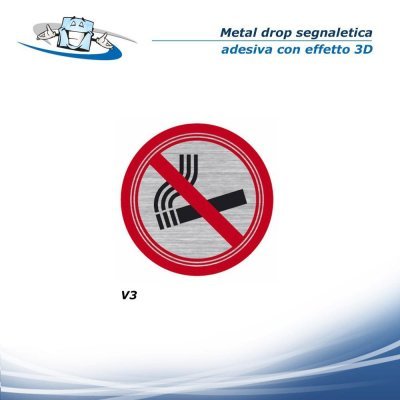Metal drop - Segnaletica di sicurezza adesiva con effetto 3D in due formati