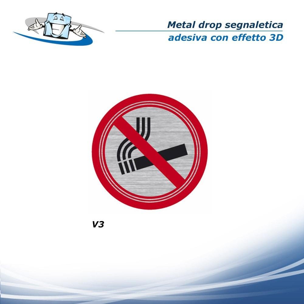 Metal drop - Segnaletica di sicurezza adesiva con effetto 3D in due formati
