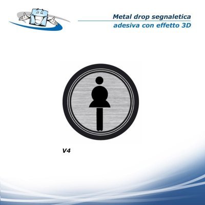 Metal drop - Segnaletica di sicurezza adesiva con effetto 3D in due formati