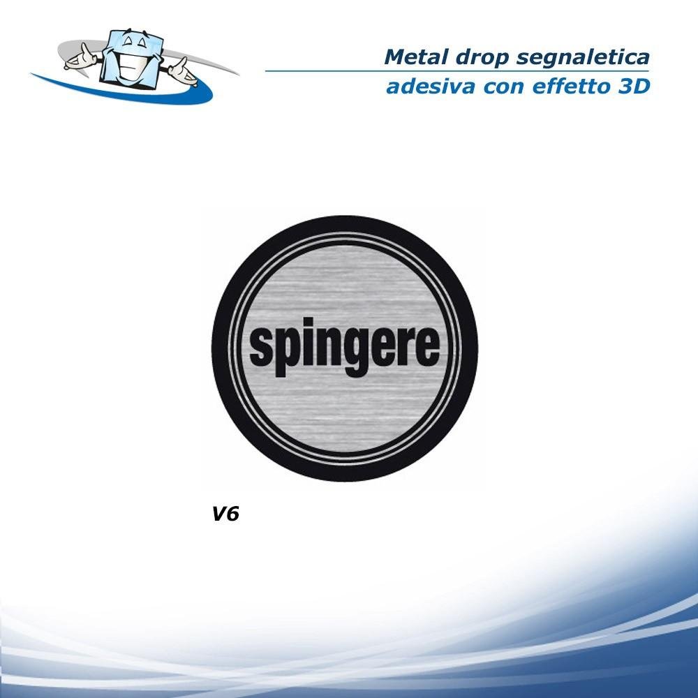 Metal drop - Segnaletica di sicurezza adesiva con effetto 3D in due formati