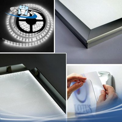 Lumo Clipper Pannello a LED per piccoli e grandi formati cornice con sistema a scatto con personalizzazione inclusa