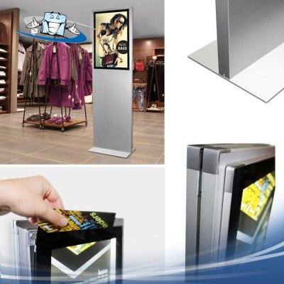 Ipoint lumo - Espositore da terra con pannello illuminato