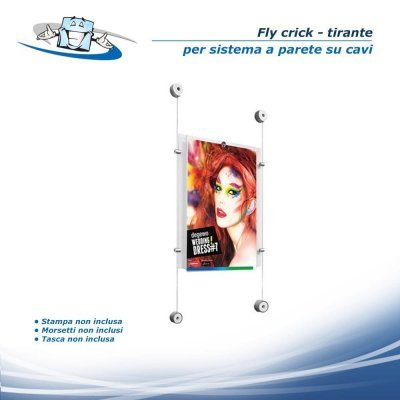 Fly crick - Coppia Tiranti per sistema a parete con cavi