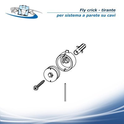 Fly crick - Coppia Tiranti per sistema a parete con cavi