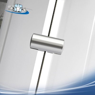 Fly Pair pinza laterale doppia in ottone per pannelli affiancati