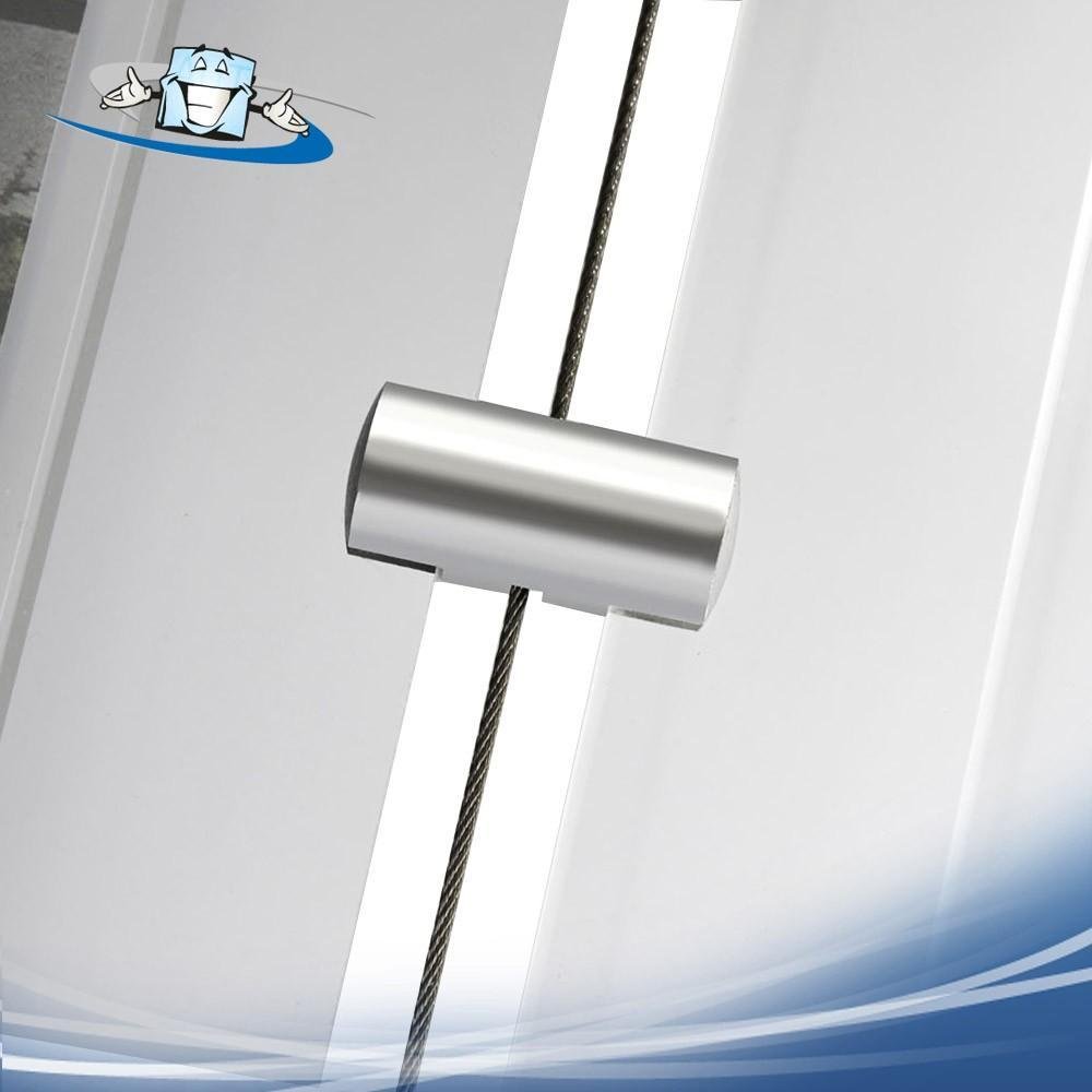 Fly Pair pinza laterale doppia in ottone per pannelli affiancati