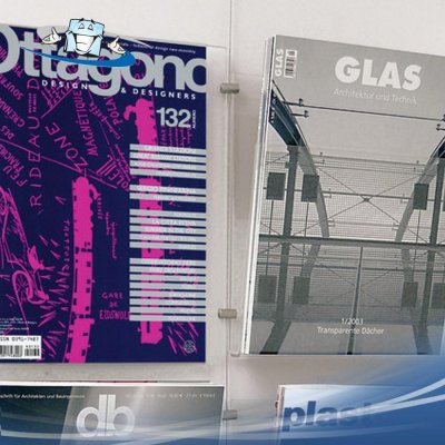 Fly Pair pinza laterale doppia in ottone per pannelli affiancati