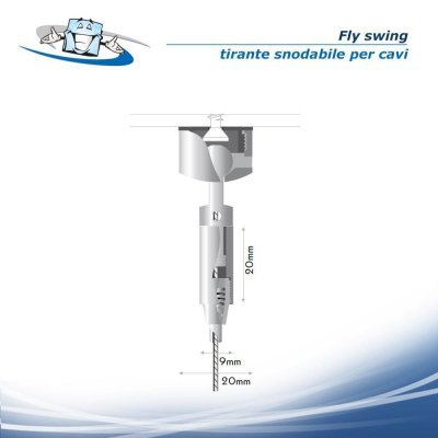 Fly Swing tirante snodabile per cavi in ottone