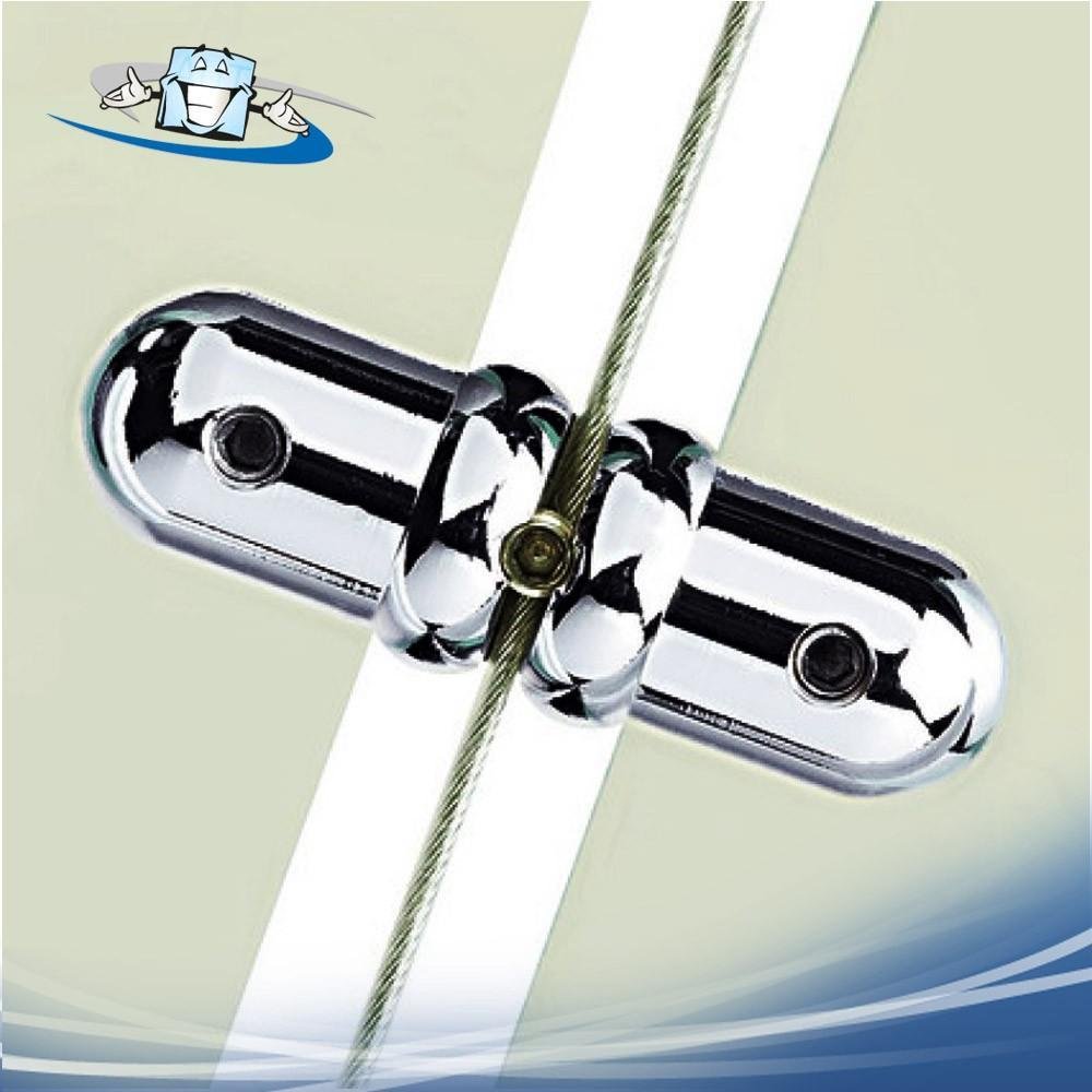 Fly Signhold double pinza laterale doppia in ottone per due pannelli affiancati in diverse finiture