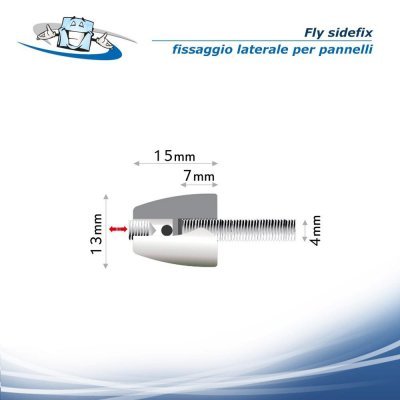 Fly sidefix - Morsetto di fissaggio laterale per pannelli e sistemi Bannerblock